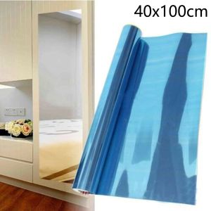 Adesivos adesivo de parede quadrado telha adesivo de parede 100/200cm 40*200cm banheiro diy decoração espelho de alta qualidade autoadesivo quente novo