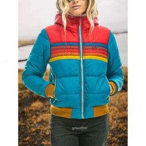 ジャケットの女性冬Sファッションダウンコートレディースデザイナーカジュアルフード付きプリントショートコットンアウトドアジャケットストリートファッション風力証明暖かい通気性sホートSトリート