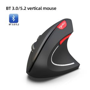 Mice HXSJ Wireless Vertical Mouse BT 3.0/5.2 Dual Modes Optical 6 Buttons 2400DPI Ergonomic Desktop Upright Mice For Laptop Office