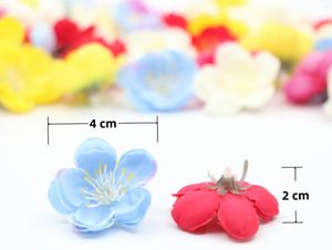 Decorative Flowers Peach 20pcs Flower Rose Wedding Party Colourful Beautiful Home Decoration Handcraft Artificial Silk DIY Wreath Gift Box