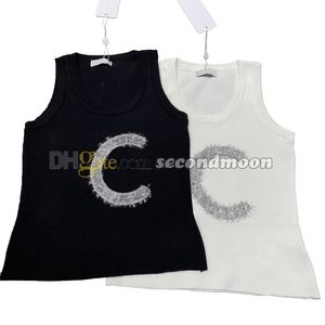 Women Knitted T Shirt U Neck Tanks Top Designer Quick Drying Vest Elastic Sport T Shirts Gym Tees