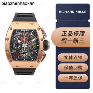 Richardmills assistir Swiss Automatic Watches Richarmills Série masculina RM011 Rose Gold Sports Sports Machinery Hollow Fashion Time I2ft
