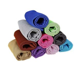 Camada esportiva dupla de verão, gelo frio, anti-insolação, exercício esportivo, secagem rápida, macia, respirável, toalha de resfriamento, 10 cores