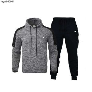 Marka projektantów Mens TrackSuits Basketball Dunk Sport Wear Bluetpanty Stoli Solidny kolor z kapturem Joggers Długie rękawy.