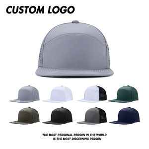 European and American Flat-brimmed Baseball Caps Custom Spring and Summer Outdoor Sun Protection Breathable Truck Hats 240311