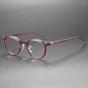 Montature per occhiali da sole 2024 Moda Vintage Jelly Style Cornice in acetato Miopia Occhiali da lettura ottica Classica piccola rotonda Donna Uomo Alta