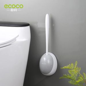 ブラシEcocoシリコンブラシヘッドトイレブラシクイックドレンクリーニングツールバスルーム用の壁掛けズベルドワシントンWCブラシ用品