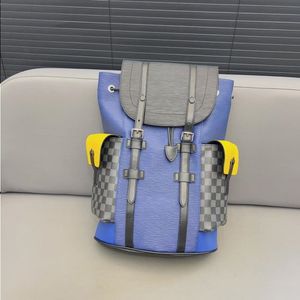 23SS Men's Luxury Designer Backpack Tote Bag Water Ripple Backpack Computer Bag Men's Handbag Book Bag Upscale Outdoor Backpa Fgid