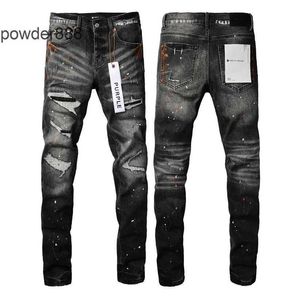 Burple Brand Jeans American High Street Black Hole Patch 9018