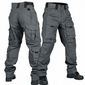 tactical Cargo Pants Mens Multi-Pockets Wear-resistant Military Trousers Outdoor Training Hiking Fishing Casual Loose Pants Male t2mG#