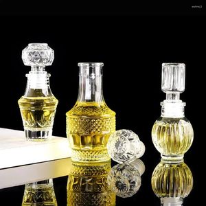 Wine Glasses 1Pcs Transparent Bottle Mini Spirit Alcohol Liquor Small Glass With Screw Cap 50ml Whiskey Decanter