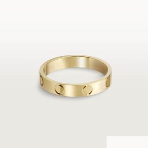 Anéis de banda 4mm 5mm 6mm titânio liga de aço sier amor anel homens e mulheres rosa ouro moda parafuso jóias designer luxo casal baile ot8ap