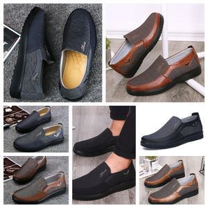 Shoes GAI sneakers Casual Shoes Men Single Business Round Toe Shoe Casual Soft Sole Slippers Flat Men Classic comfortable Leather shoe soft size EUR 38-50