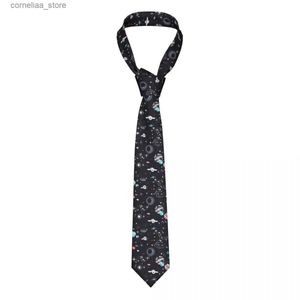 Cravatte Cravatte Cravatte per uomo Cravatte sottili formali ic Mens Spazio Galassia Costellazione Zodiaco Stella Cravatta da sposa Gentleman Narrow Y240325