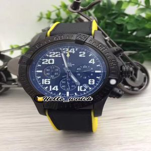 Special Offer New Hurricane Chronogprah XB1210E4 Black Dial Quartz Chronogprah Mens Watch PVD Black Steel Nylon Rubber Watches Hel224E