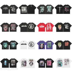 Hellstar T Shirt Erkek Tasarımcı T Shirt Grafik Tee Hip Hop Yaz Moda Tees Kadın Tasarımcılar Üstleri Pamuk Tshirts Polos Kısa Kol Hellstar Gömlek 870
