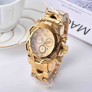 2020 Säljer Invicbes Watches Mens Watch Classic Style Large Dial Auto Date Fashion Rose Gold Watch Relojes de Marca255i