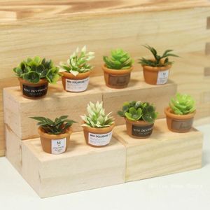 Decorative Figurines 1/12 Scale Dollhouse Miniature Potted Plants Vase Mini Flower For Doll House Furniture Decoration Accessories