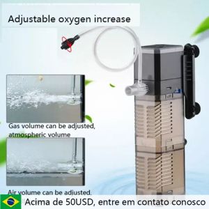 Acessórios bomba de filtro de aquário super 4 em 1 tanque de peixes submersível ar oxigênio bomba interna chj502/chj602/chj902/chj1502 bomba de água