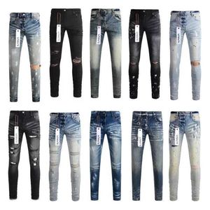 5A designer PURPLE BRAND jeans for men women pants summer hole high quality Embroidery Denim Trousers 2024 Ripped Bikers XH4S