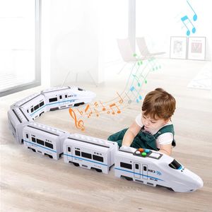 1 10 Harmony Railcar Simulation Hochgeschwindigkeitsbahn-Zugspielzeug für Jungen elektrische Sound Light Zug Emu Model Puzzle Kinderauto Spielzeug 240319