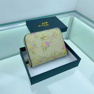 Nova Camellia Blossom Estilo Curto Único Zíper Bolsa Feminina Carteira Zero 70% de desconto em vendas on-line