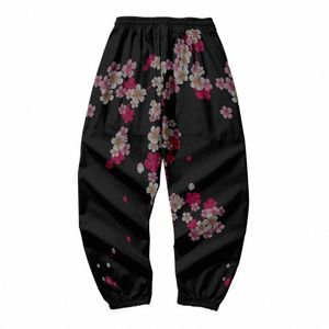 Estilo japonês Fr Imprimir Sweatpants Homens Multi Bolso LG Cargo Pant Harajuku Jogger Calças Streetwear Calças Plus Size 6XL G1Aq #