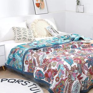 Cobertores Natural Algodão Gaze Cobertor Luxo Home Têxtil Verão Cool Quilt Macio Sofá Toalha Adulto Nap Conforto Capas de Cama