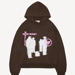 Kvinnors hoodies y2k street kläder blixtlås huva retro tryckt tröja pullover mode casual topp koreansk kpop