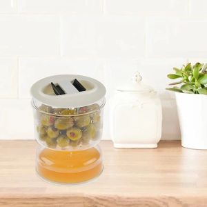 Jars Vegetable Dispenser Dry Wet Separation Food Container Kimchi Jar Home Kitchen Cans Tank Fermentation Transparent Pickles Durable