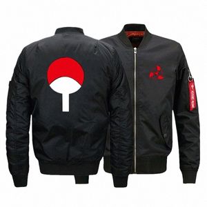 Winter Ma1 Men Bomber Jacket Uchiha Syaringan Outwear Japan Militär Flight Jackets Male Coat College Ytterkläder grossist D4H3#