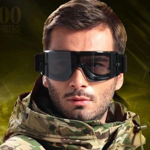 Eyewears x800 Militära skyddsglasögon 3 linser Taktiska armé solglasögon paintball airsoft jakt strid taktiska vandringsglasögon