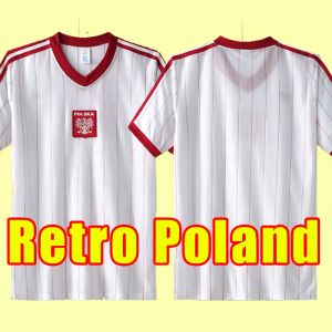 Retro Soccer Jerseys Polska Vintage Football koszule krótkie rękaw 1982 82 Dorośli mężczyźni S-2xl