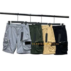 Mäns shorts 2023 Sommar Ny högkvalitativ bomullsavsnittlig shorts 3D Multi Pocket Functional Cargo Shorts J240325