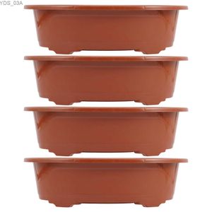 Vasi per fioriere 4 pezzi Decorazioni per vasi di fiori in plastica Fioriera per vivai Porta bonsai Piantagione di giardino Vasi per interni Semplice 240325