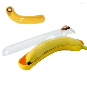 Garrafas de armazenamento Banana Food Pod Reutilizável Bonito Caixa de Preservação de Frutas Anti-esmagamento para Escola ao Ar Livre