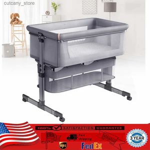 Łóżki dla niemowląt Wysokość dziecka Bassinet Bedside Seper Portab Crib Niemowlęta Toddr Bed Bed Baby Baby Bassinet L240320