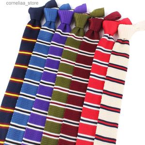 Neck Ties Neck Ties New Striped Knit Neck Ties Suits Skinny Tie For Boys Girls Slim Knitted Necktie Wedding Necktie For Groom Neck Wear For Men Y240325