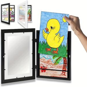 Cornice nuova cornice artistica per bambini magnetica frontale aperta per il cambiamento poster foto disegno dipinti immagini regalo per esposizione di opere d'arte per bambini