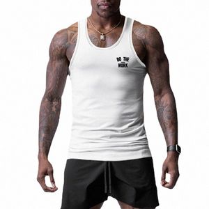 Träningskläder Gym TANK TOP MEN Muskel ärm Sportkläder Slim Fit Base Layer Sports undertröja Bodybuilding Fitn Vest G11m#