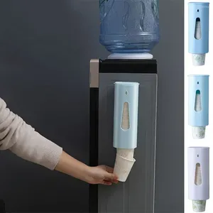 Storage Bottles Plastic Disposable Cup Paper Container Simple Pull Type Wall Mounted Cups Automatic Anti-Dust Rack Office