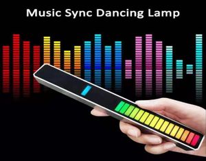 RGB LED Strip Tubes Lights Sound Control Pickup Lamp Rhythm Atmosphere Music Light Bar USB Färgglad för Computer Audio TV Car Part1159350