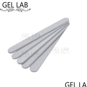 Nagelfeilen Großhandel - Gel Lab 5 Stück Professionelle 100/180 Körnung Puffer Polieren Verdicktes Halbmond Slim Schleifpapier Maniküre Drop Lieferung Dh0Zs