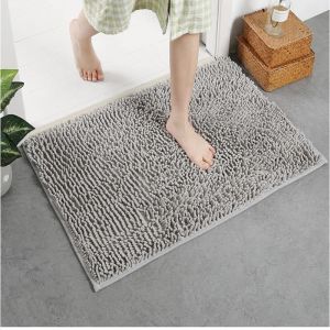 Mats Large Size Chenille Bathroom Mat Bath Carpest Bathtub Bed Side Feet Pad Toilet Floor Rugs Kitchen Doormat Nonslip Solid Color