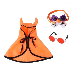 Trajes de gato Pet Costume Set Cão Ajustável Holiday Dress Up Acessórios para Capa de Halloween com Chifres Design Pequeno