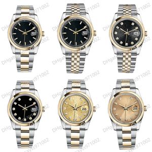 Luxury Unisex Watch 2813 Automatic Mechanical 116203 Black Men's Watch 36mm Diamond Dial Sapphire Glass Ladies Watches Stainl308J