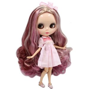 ICY DBS Blyth Doll Series NoBL1063313912532 Blonde mix pink and purple hair with Natural skin Joint body Neo 16 BJD 240311