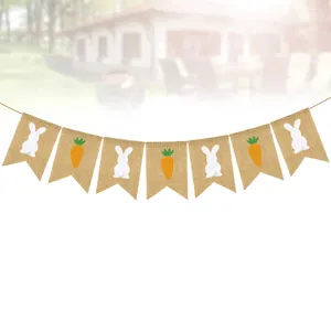 Decoração de festa bandeira de linho de decoração engraçada para suprimentos de goleta de páscoa decorações de guirlanda