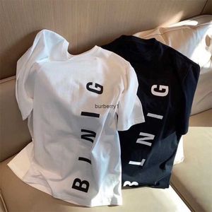 Womens T Shirts Plus Size Round Neck Short Sleeves Tees Cotton Designer Brand Front Side Letters Printed Summer Casual Men Couples Clothing L-5XL