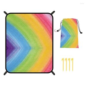 Mattor Portable Bohemian Beach Outdoor Mat Lätt vikbar vandring Picknickfilt Hållbara vattentäta campingmattor